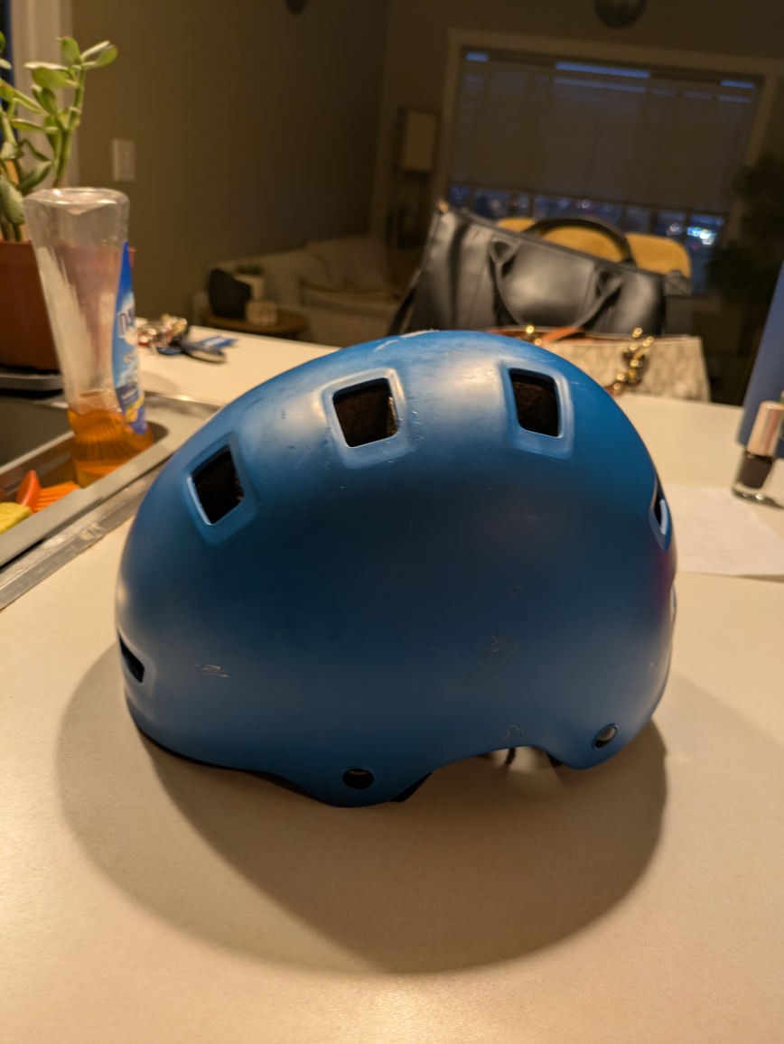 Oxelo MF500 Blue Helmet, Size S (52-55 cm)