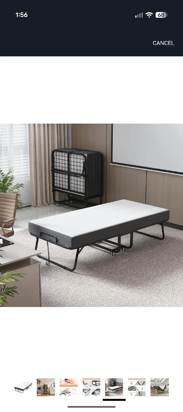 Folding Bed Frame with Memory Foam Mattress image indicator(5)