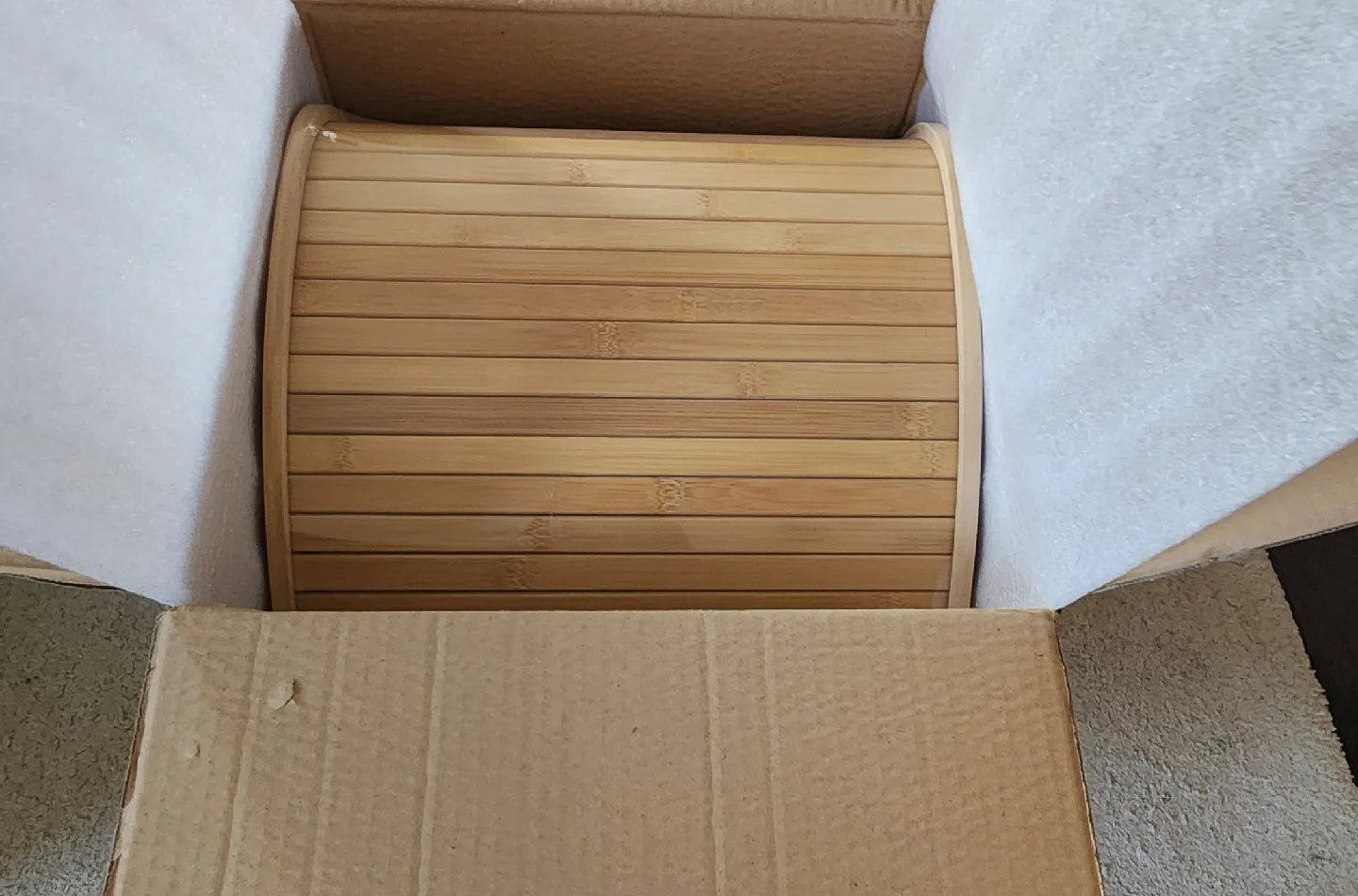 CARTMAN Natural Bamboo Roll Top Bread Box image indicator(4)