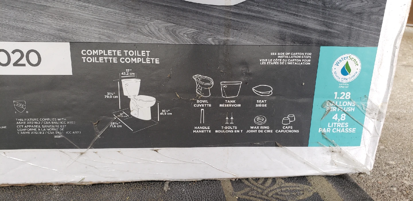 American Standard Edgemere White Round Front Toilet - photo 3