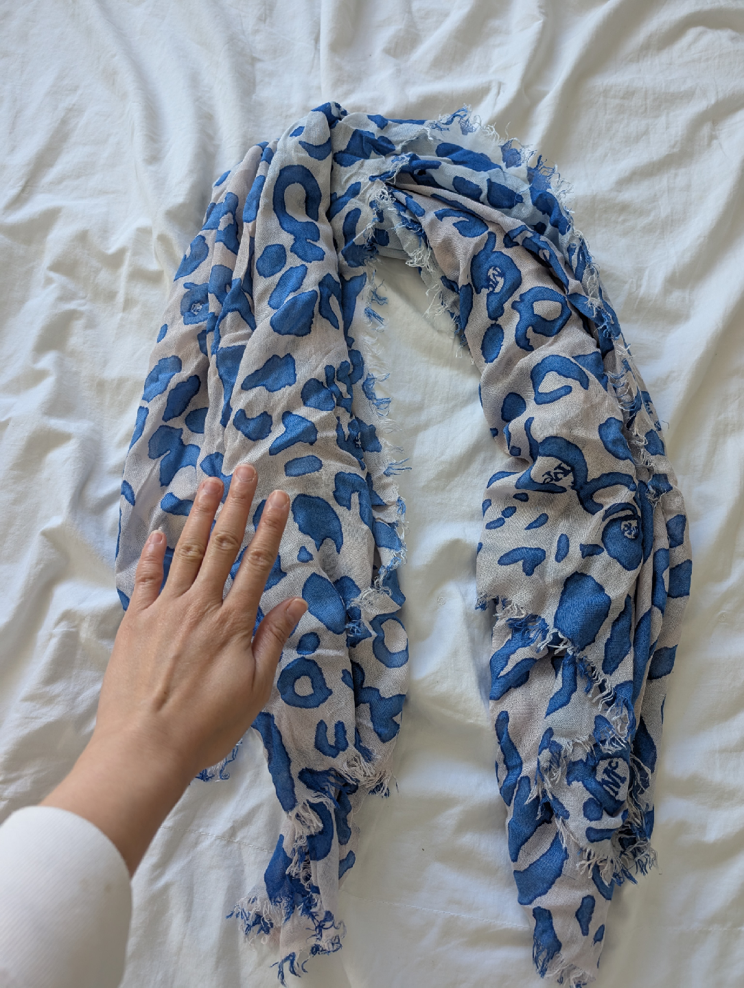 Alexander McQueen Blue Animal Print Scarf - photo 4