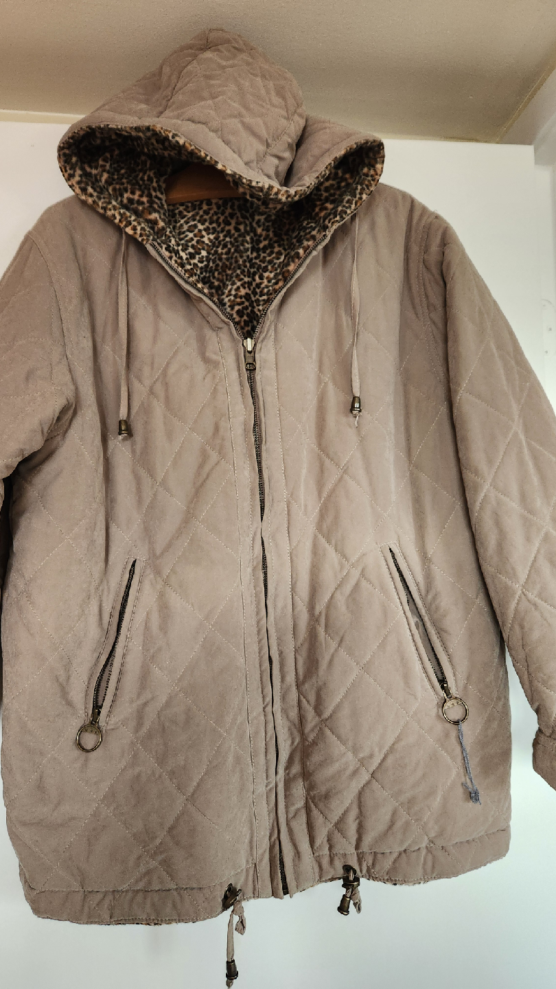 Hooded Quilted  Winter Jacket  Reversible