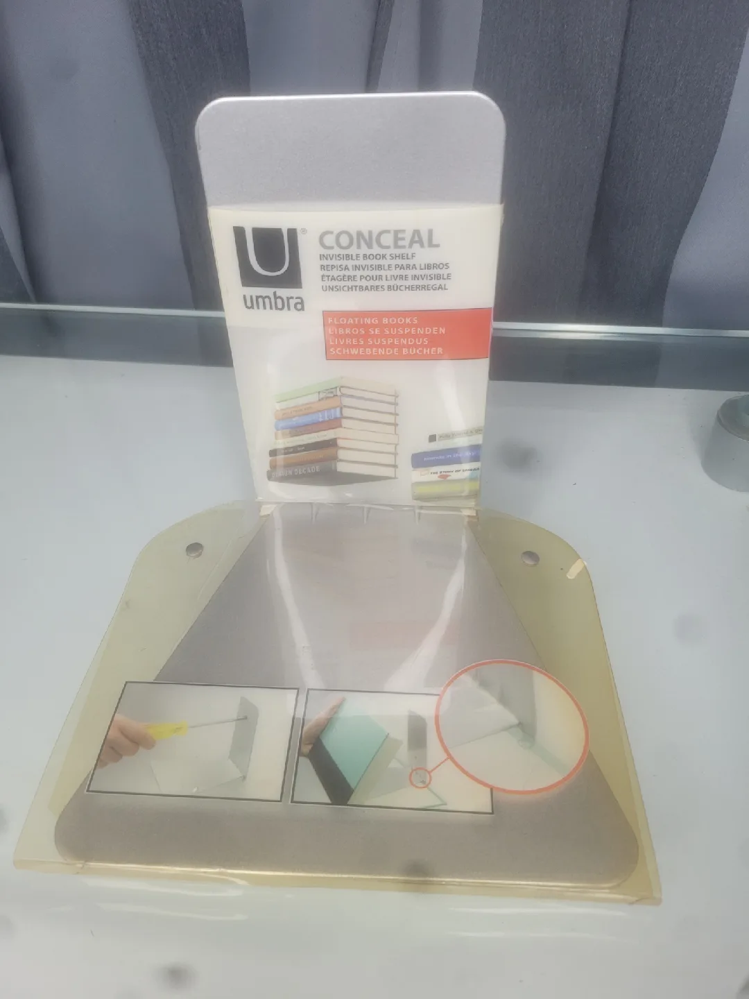 Umbra Conceal Invisible Book Shelf - Silver thumbnail