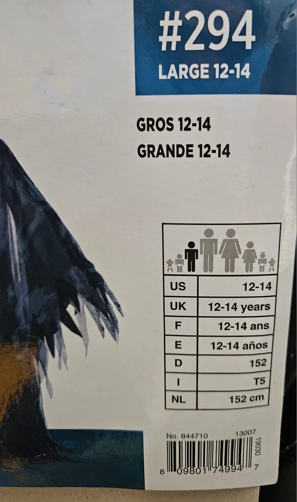 Halloween Costume - kids large (10-12 yrs) image indicator(2)