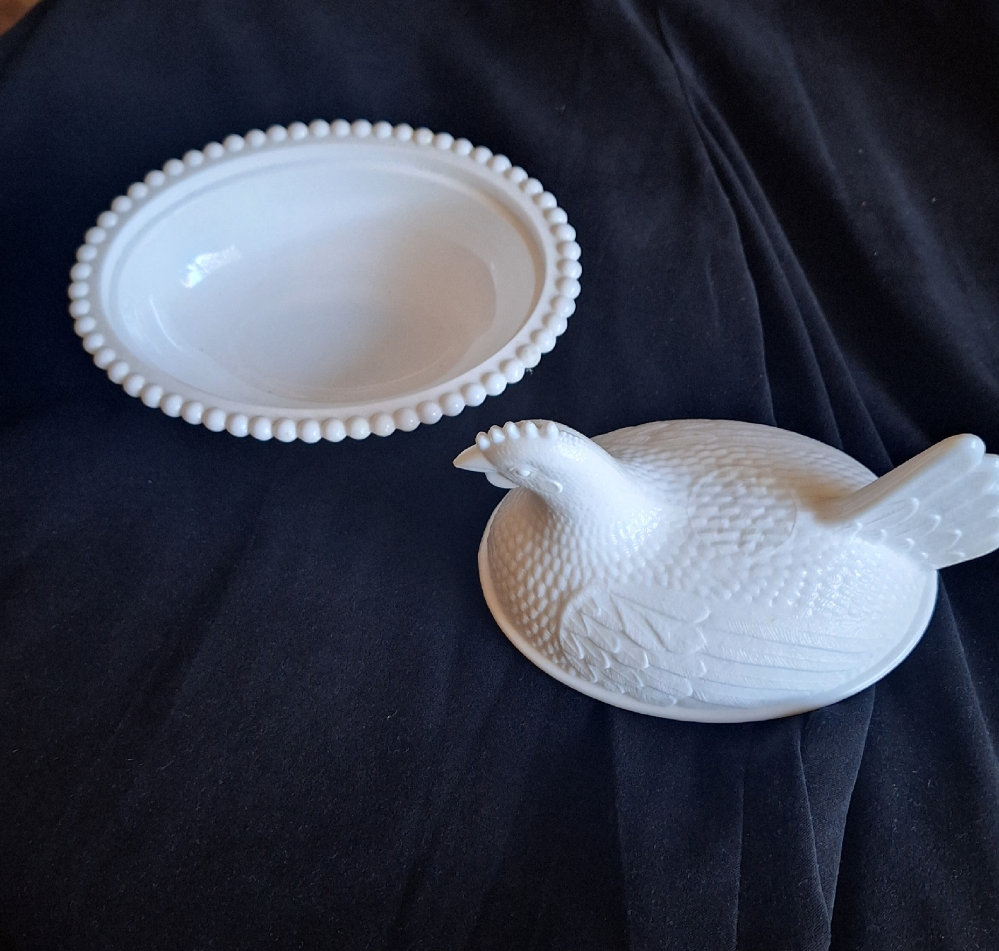 Vintage Glass Chicken on Nest - photo 5