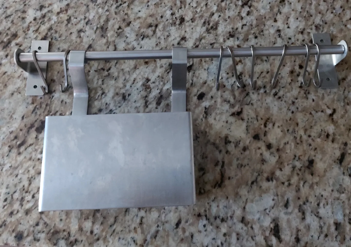 IKEA Rail w/ Container & 8 Hooks - Stainless Steel image indicator(3)