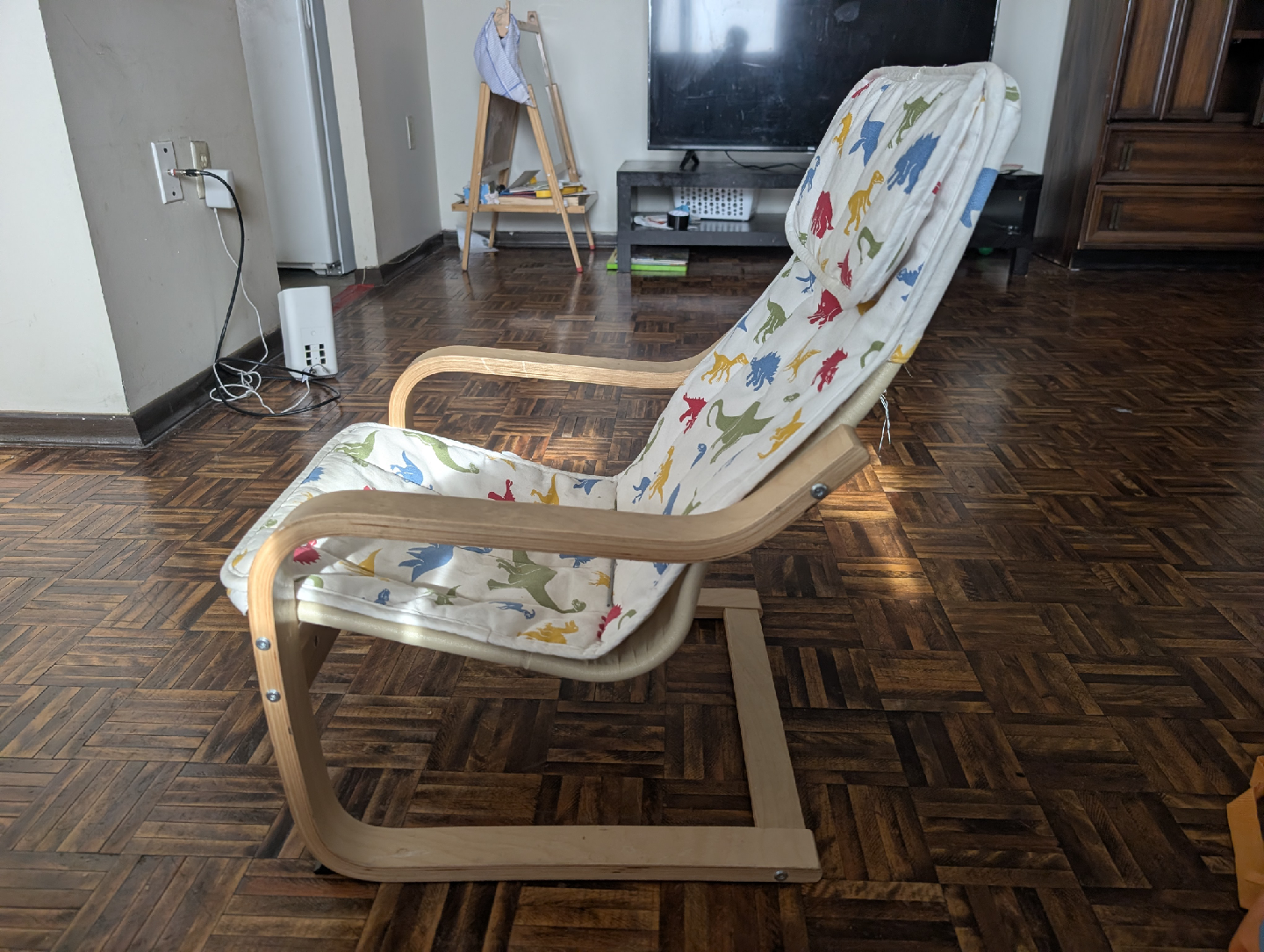 IKEA Poang Chair with Dinosaur Cover - photo 2