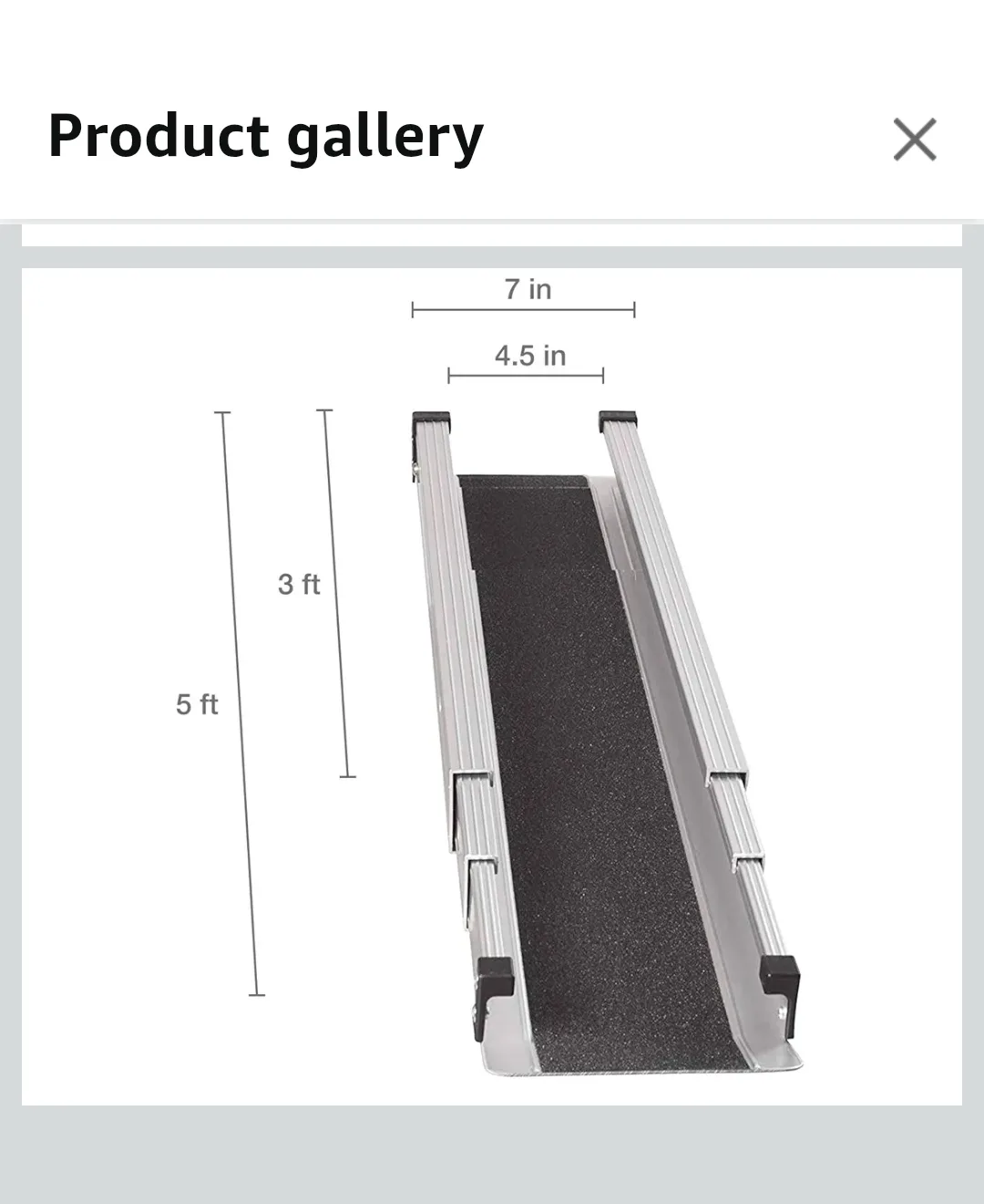 Portable & Adjustable Wheelchair Ramp - 3-5ft image indicator(9)
