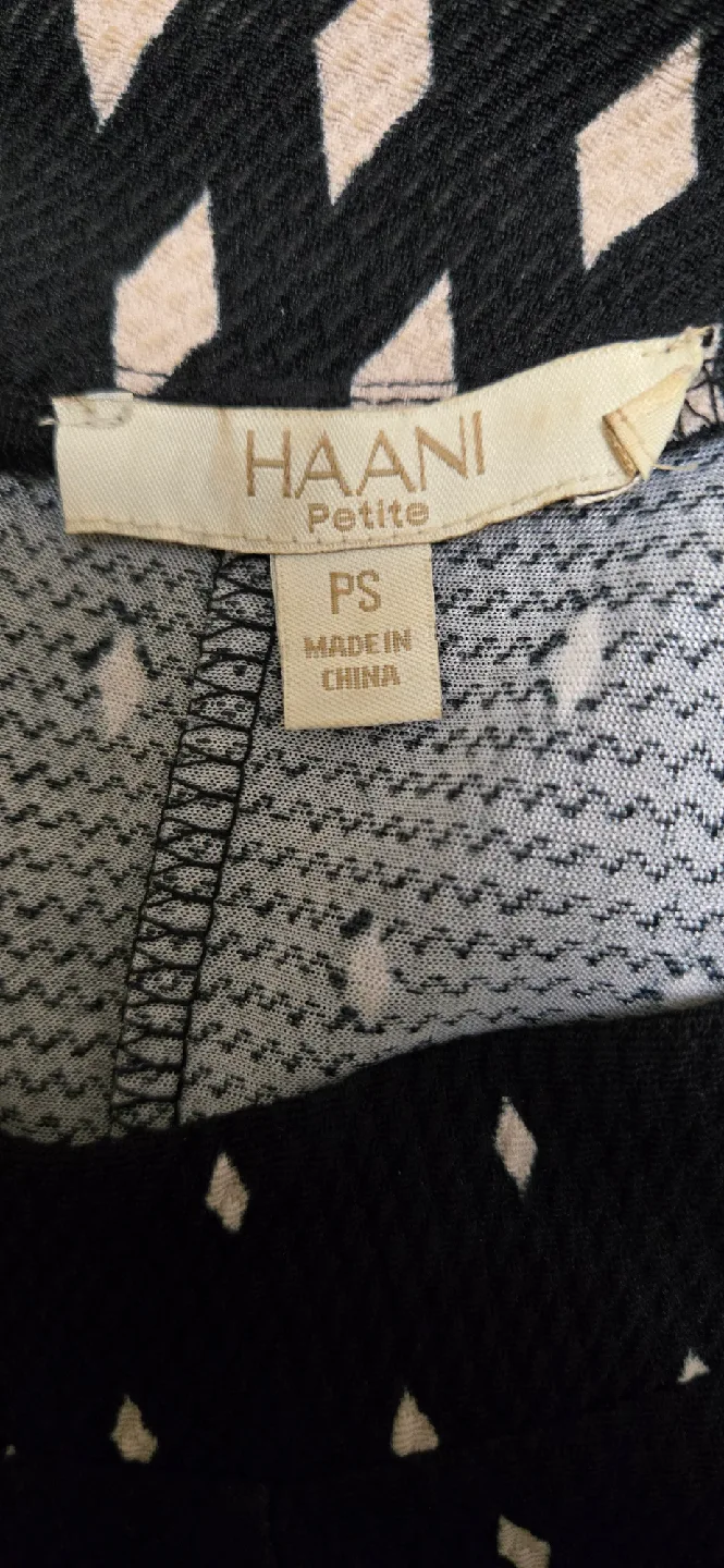 HAANI Petite Black/Beige Dress - Size PS image indicator(3)