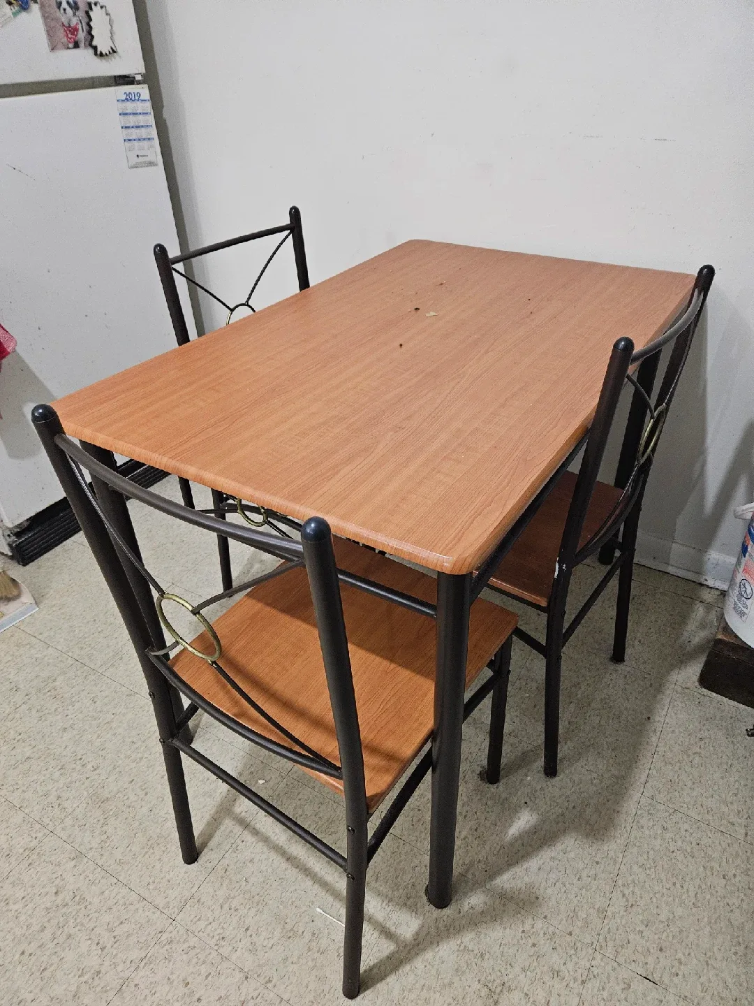 Dining Table Set with 4 Chairs - Wood & Metal image indicator(2)