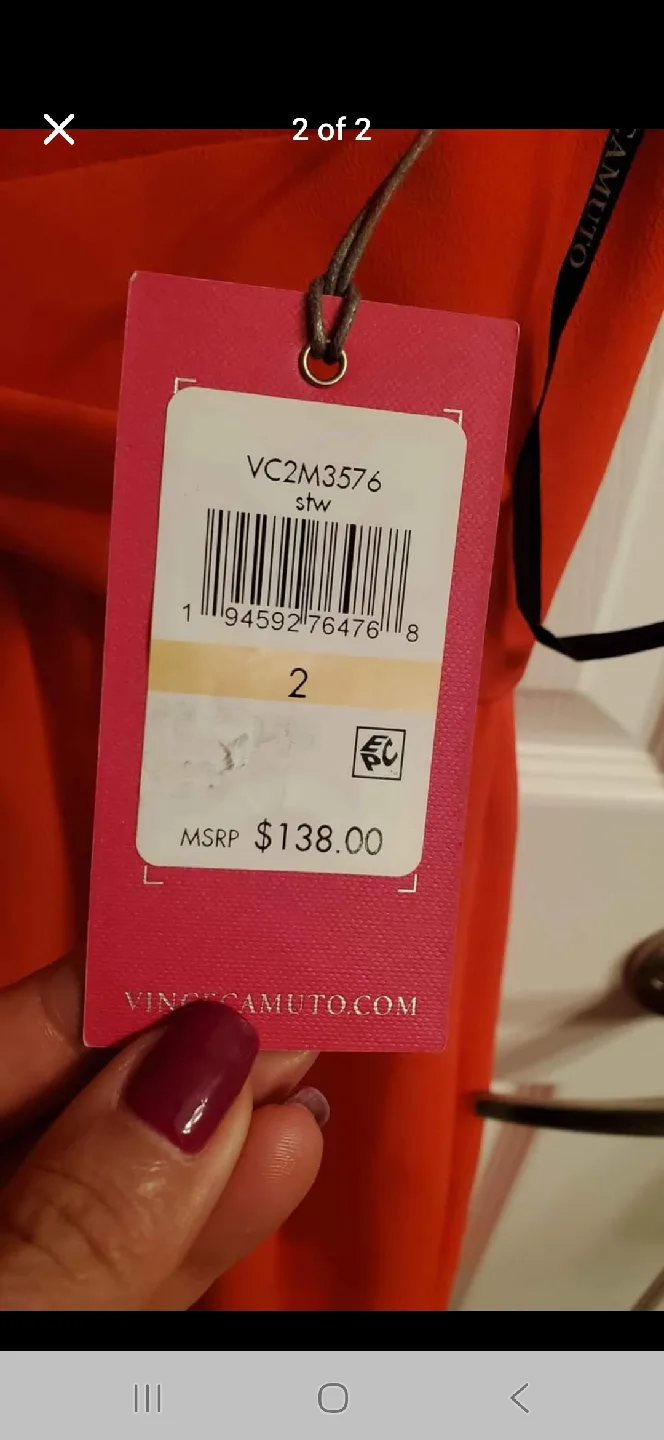 Vince Camuto Orange Dress - Size 2 image indicator(2)