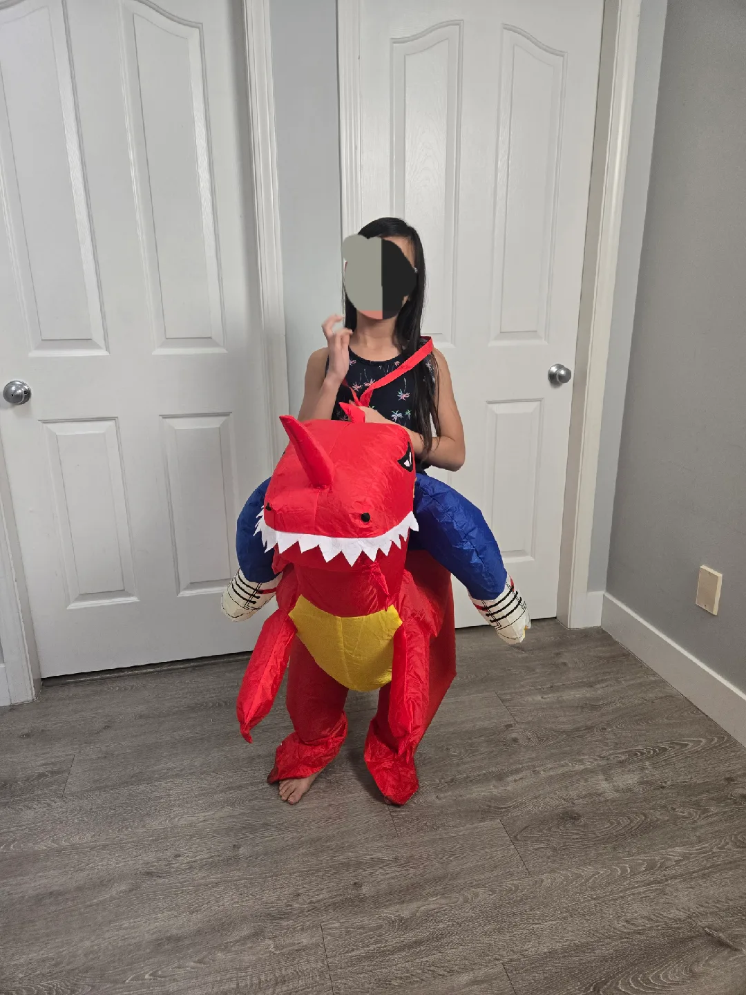inflatable costume red dinosaur halloween image indicator(8)