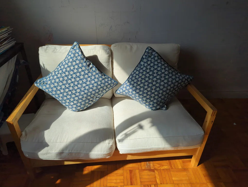 IKEA Loveseat Sofa - White thumbnail