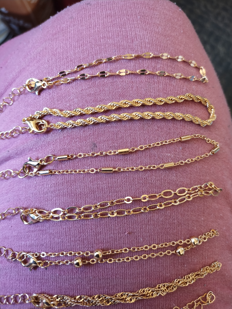 Gold Coloured Chain Bracelets - photo 2