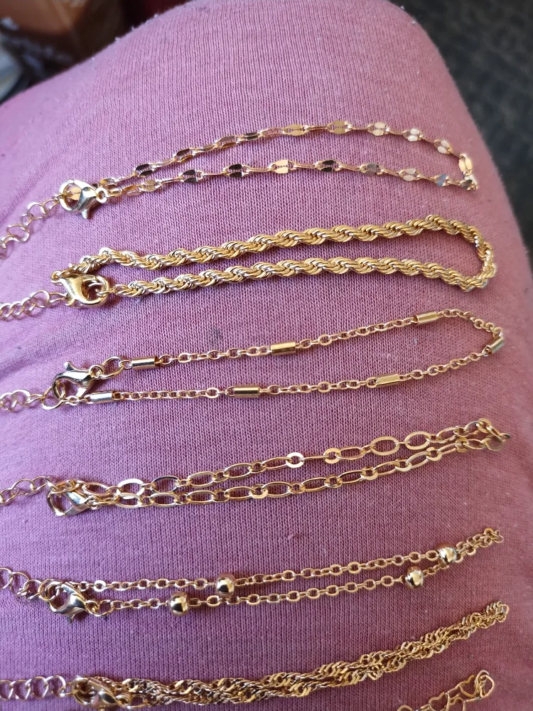Gold Coloured Chain Bracelets image indicator(2)