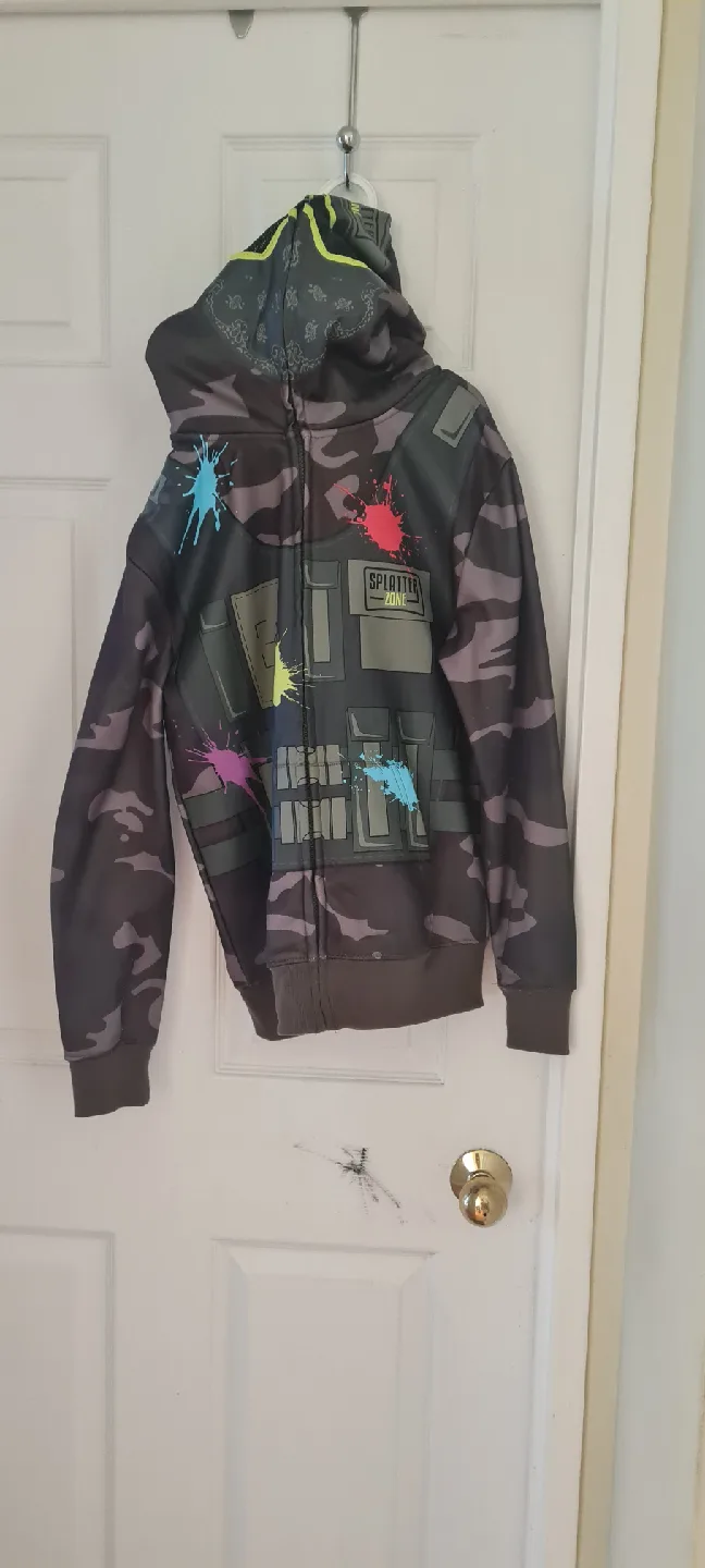Boys Splatoon 2 Camo Zip-Up Hoodie thumbnail