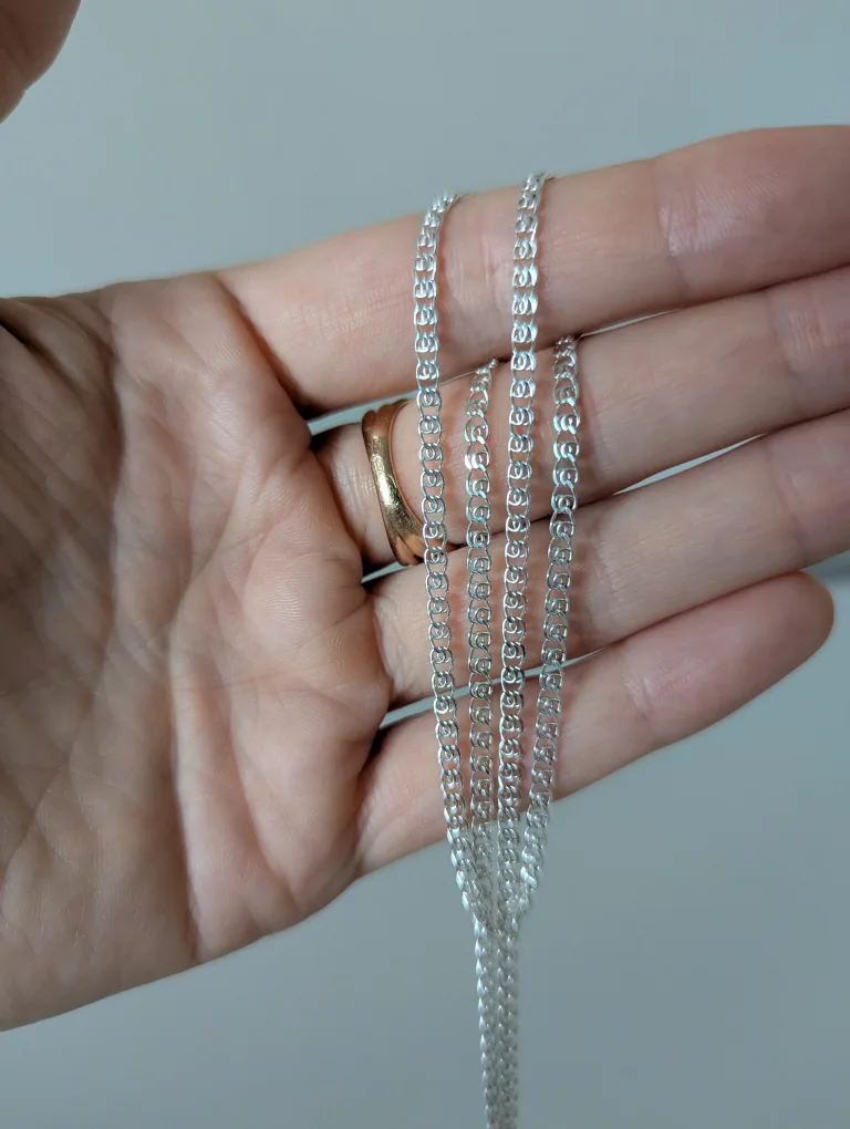 925 Sterling Silver 2.3mm Heart Chain image indicator(2)