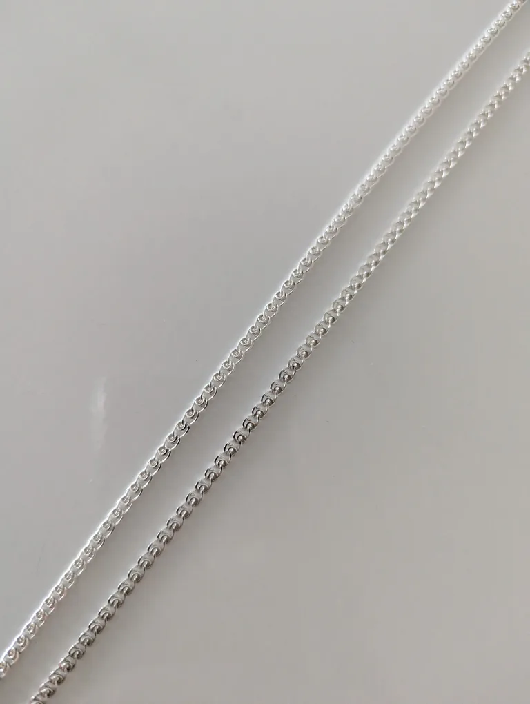 925 Sterling Silver 2.3mm Heart Chain image indicator(5)