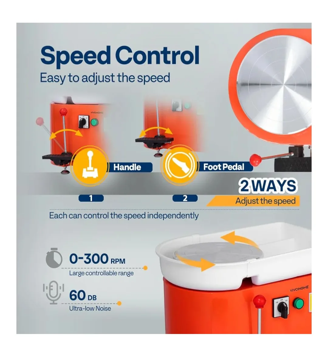 VIVOHOME Pottery Wheel Machine image indicator(4)