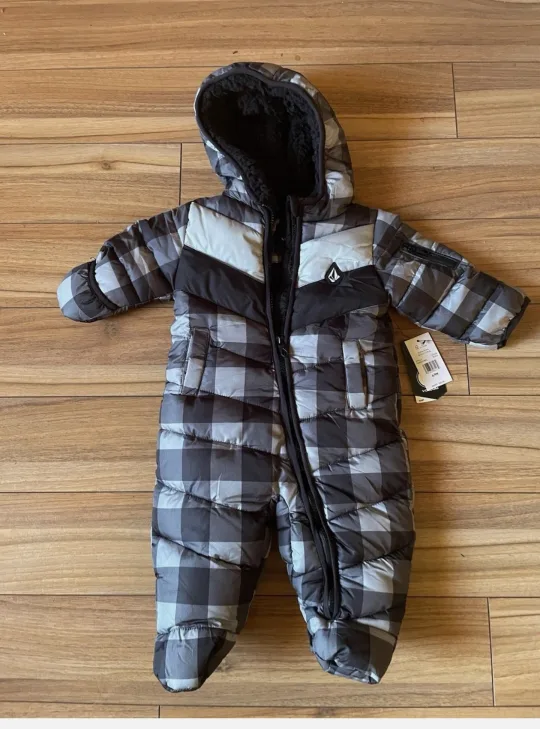 Volcom Baby Snowsuit - Gray Plaid - New with Tags!