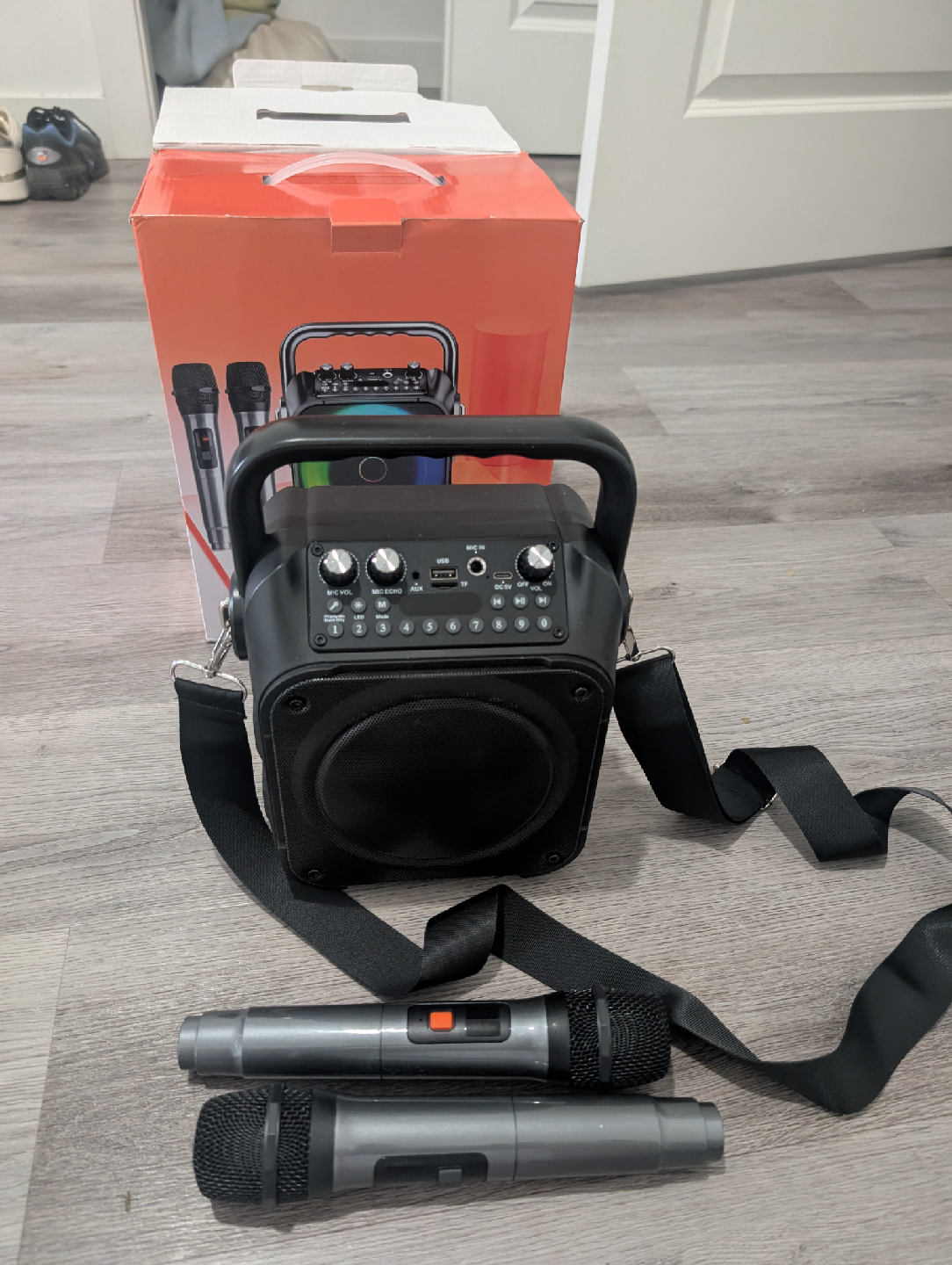 Portable Karaoke Speaker with 2 Microphones - New! - photo 2