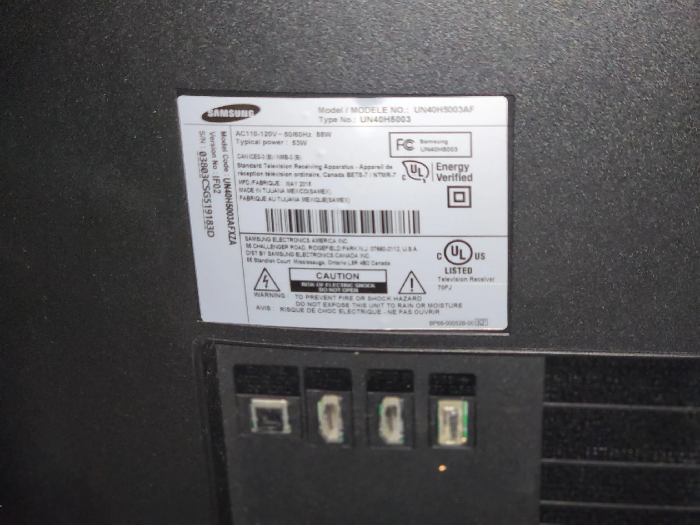 (Free Delivery) Samsung UN40H5003 40" TV - photo 2