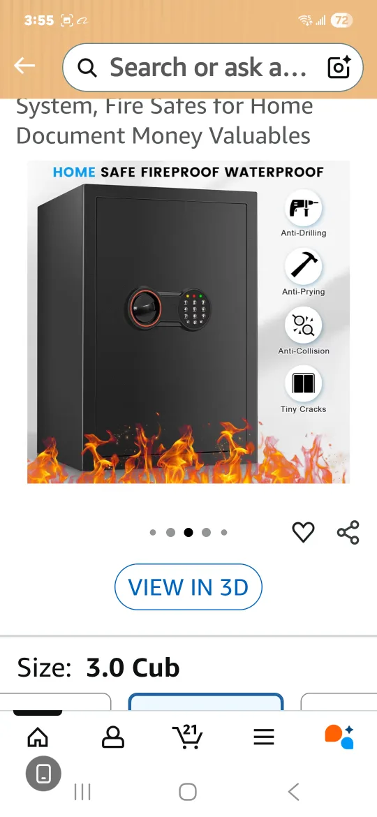 Fireproof safe. with key and or combination image indicator(2)