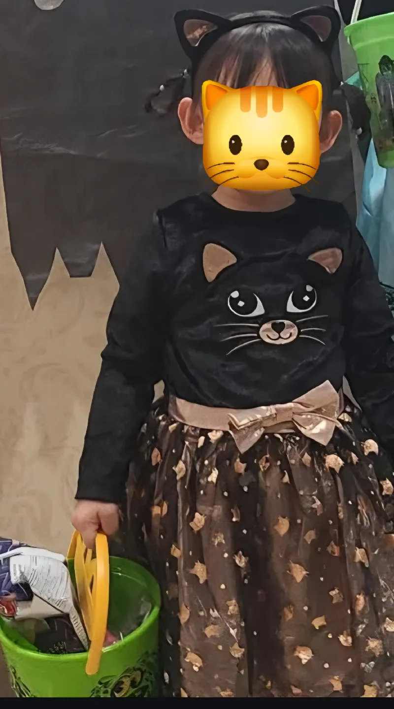 Black Cat Costume Dress with Headband image indicator(2)