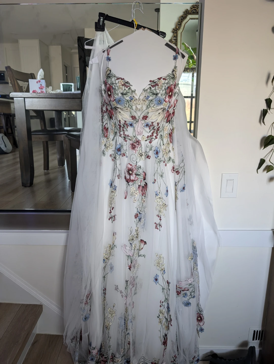 Floral Wedding Dress - Size 12