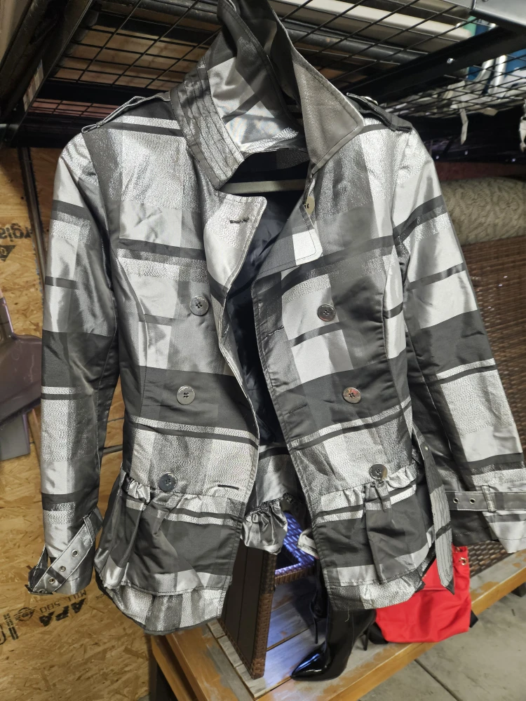 Cc Couture XS Plaid Peplum Jacket