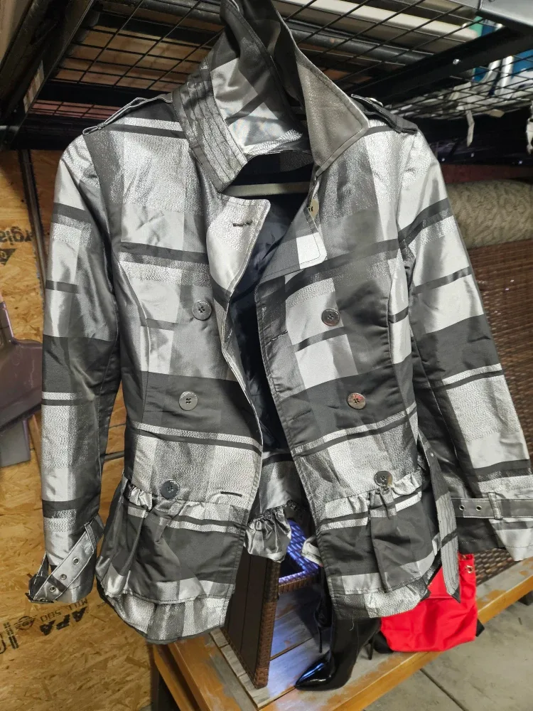 Cc Couture XS Plaid Peplum Jacket