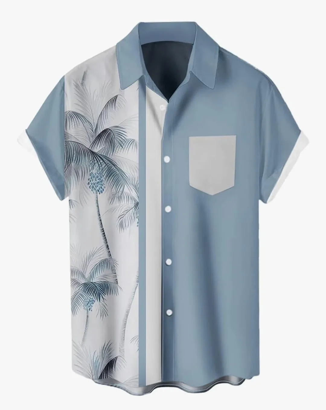 WINQINSHOP Men's Palm Tree Print Shirt (Size XL) thumbnail