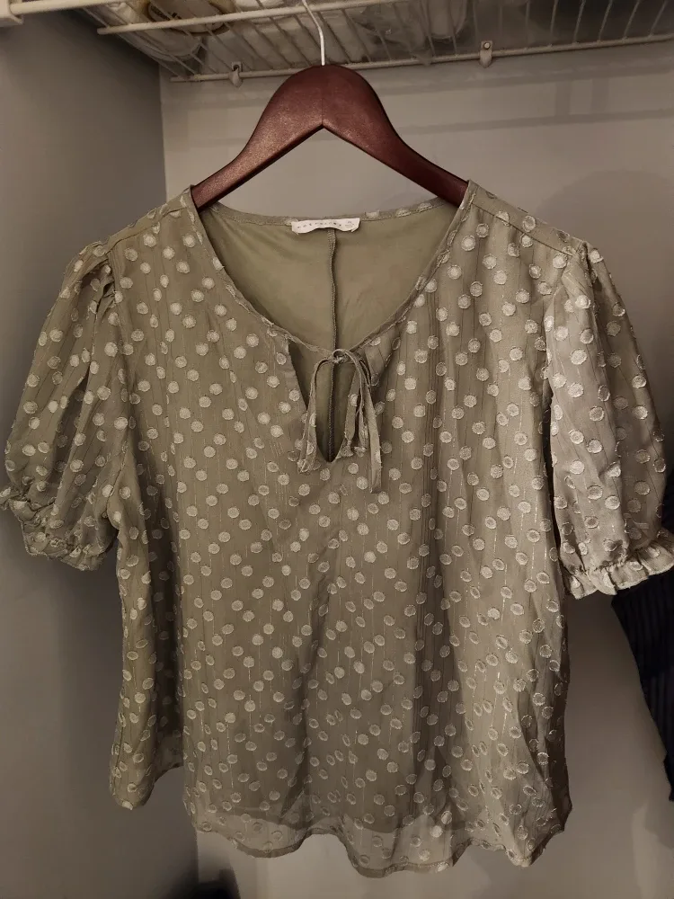 Women's Retrology Olive Green Blouse - Size PL image indicator(2)