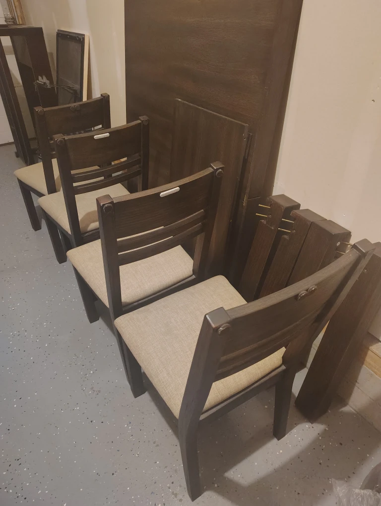 Dark Wood Dining Table with 4 chairs - photo 4
