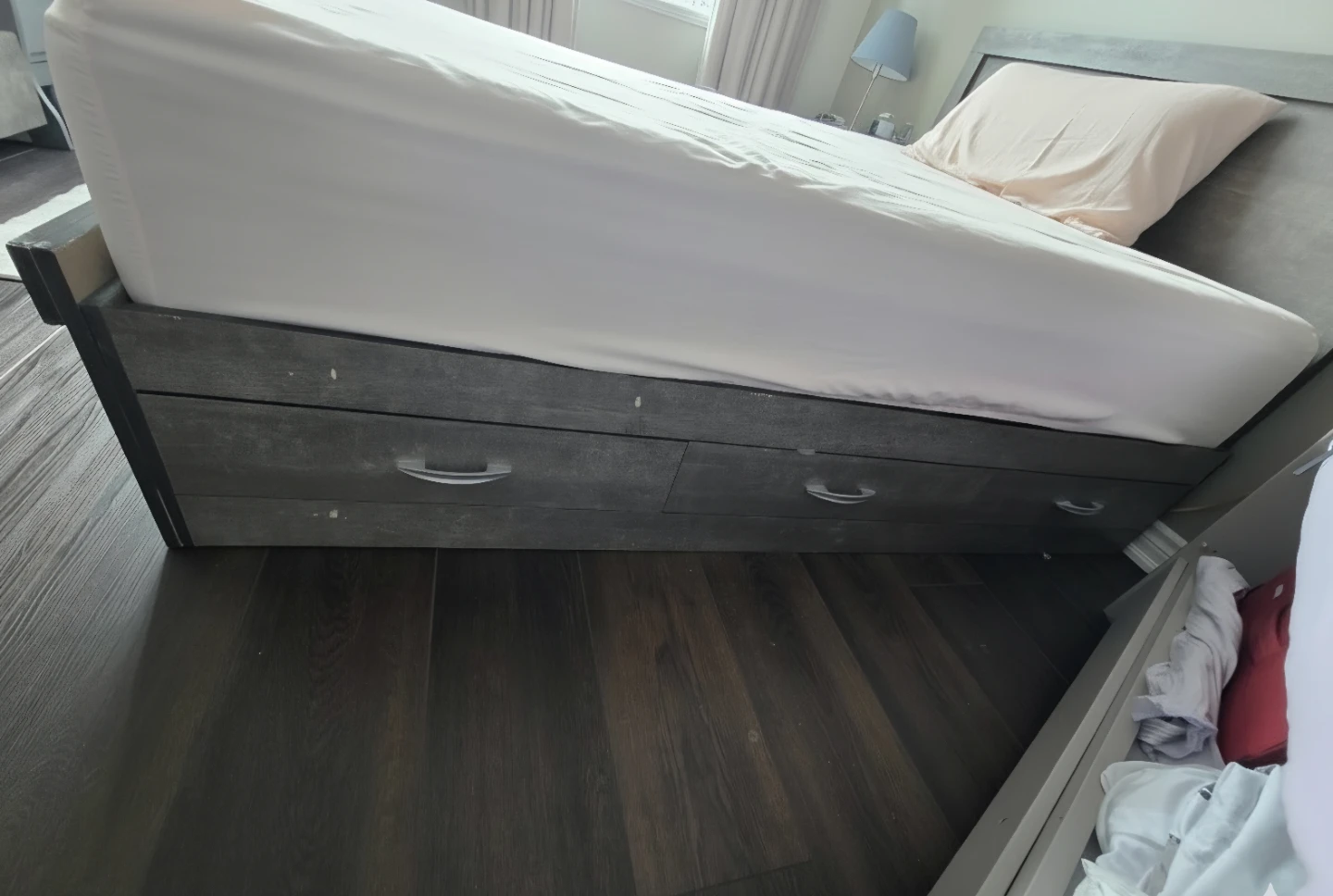 Queen Bed Frame with Storage Drawers - photo 2