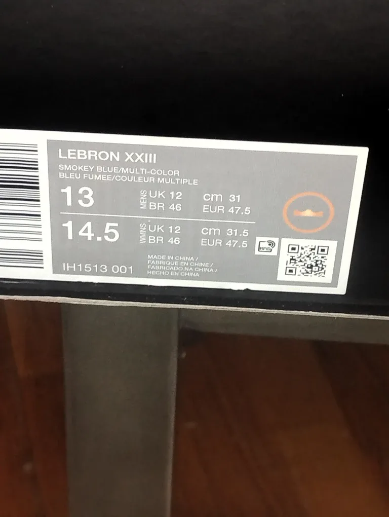 Nike LeBron XX Smokey Blue Multi-Color Size 14.5