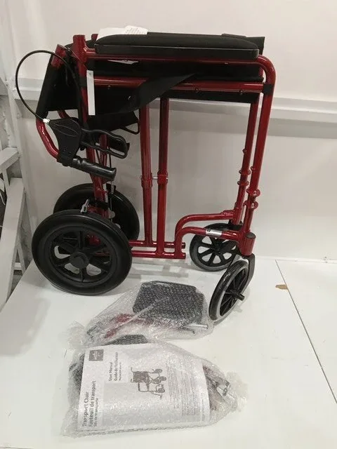 Medline Lightweight Transport Wheelchair with Handbrakes image indicator(3)