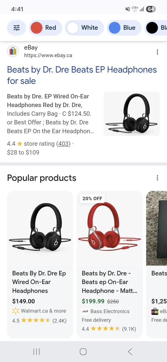 Beats EP Wired On-Ear Headphones - White - photo 4