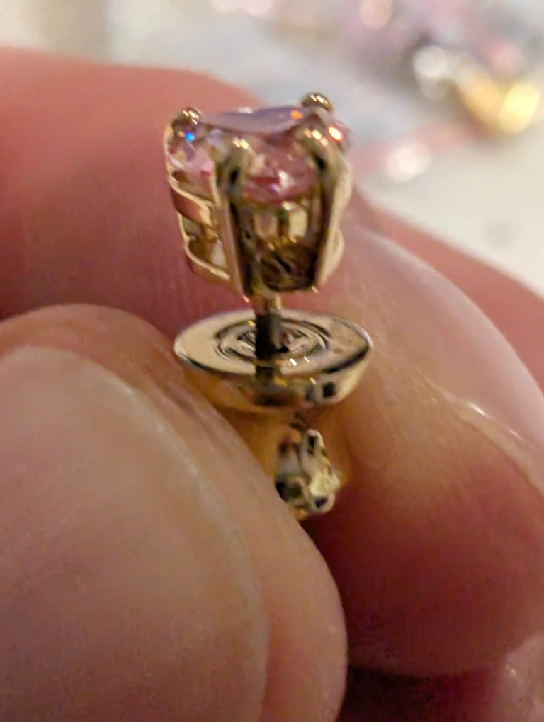 Swarovski Pink Heart  Earrings Chroma Collection - photo 5