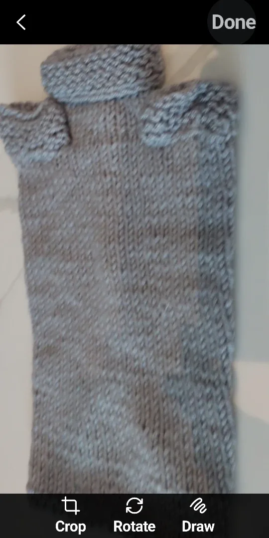 Handmade Grey Knit Dog Sweater