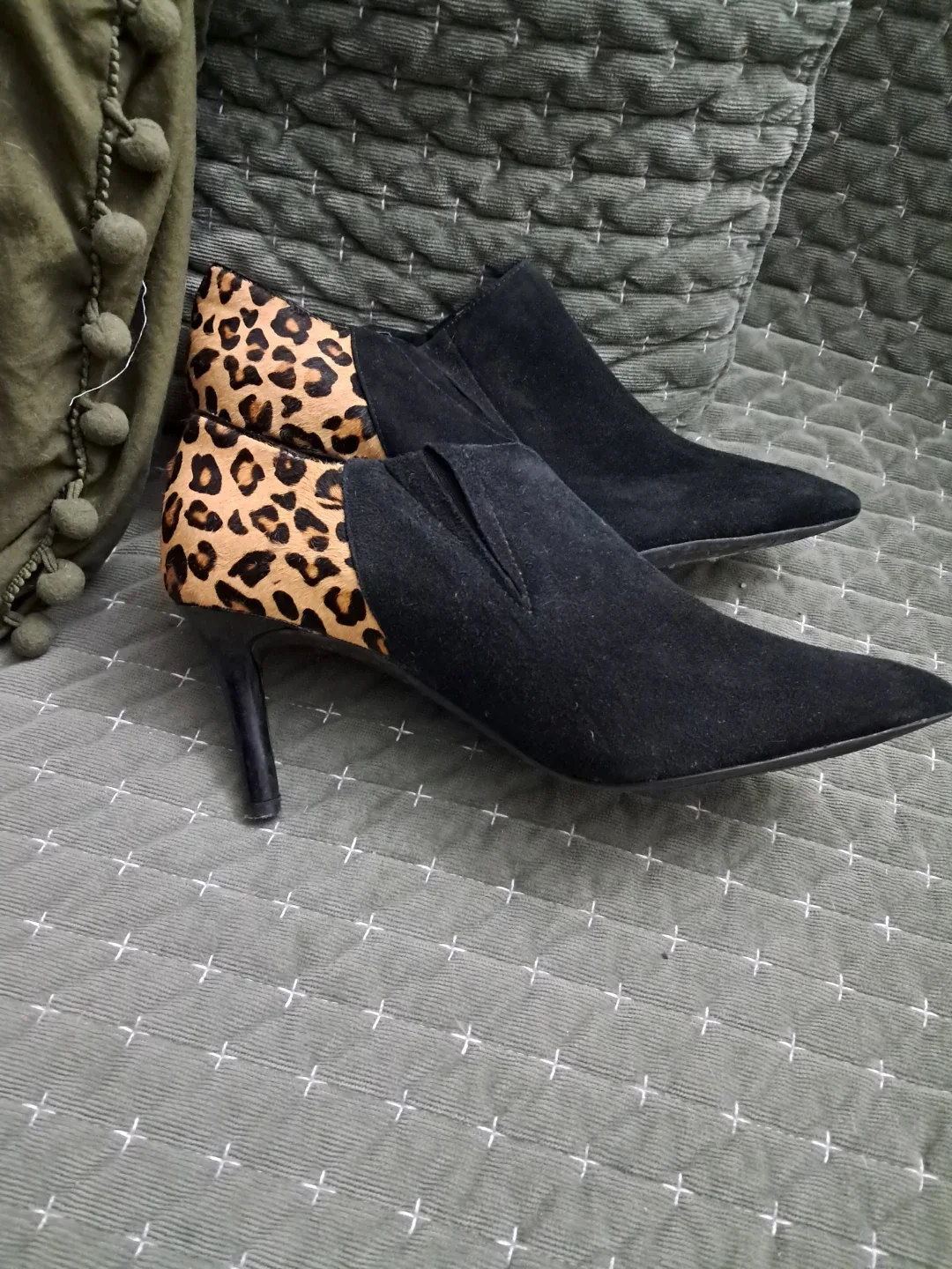 Leopard Print Heel Booties