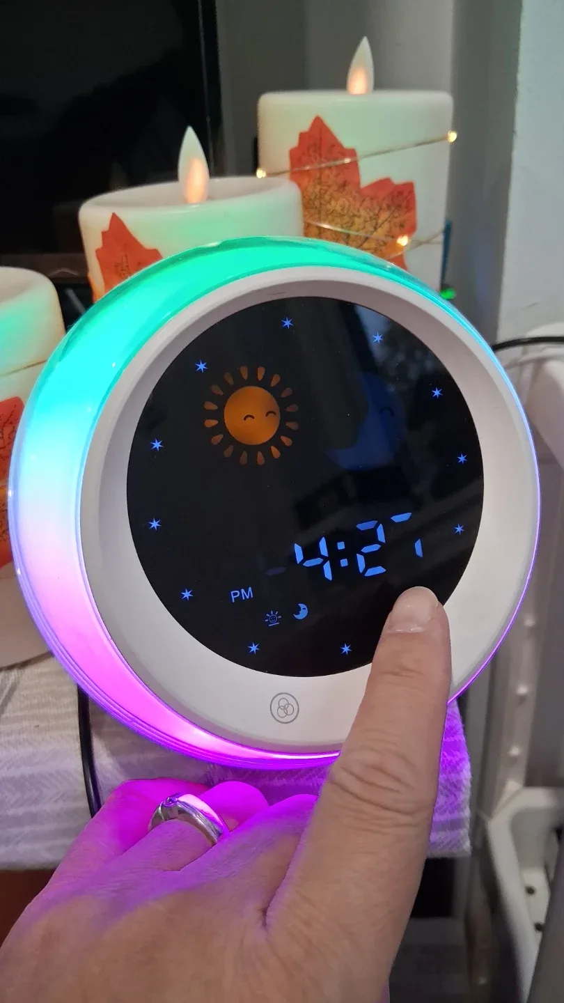 USB Mood LED Light Alarm Smoothing Musical Sleep Clock (w issue) image indicator(9)