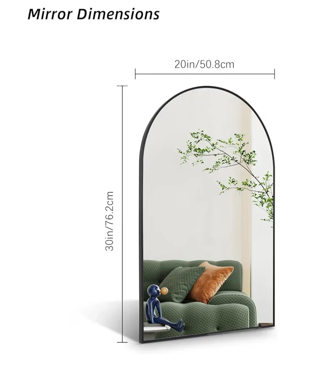 Arched Mirror, 20"x30" Black Bathroom Mirror(NEW) image indicator(2)