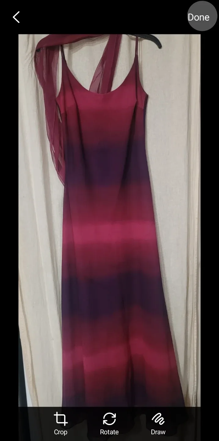 Nu Mode Ombre Dress with Scarf