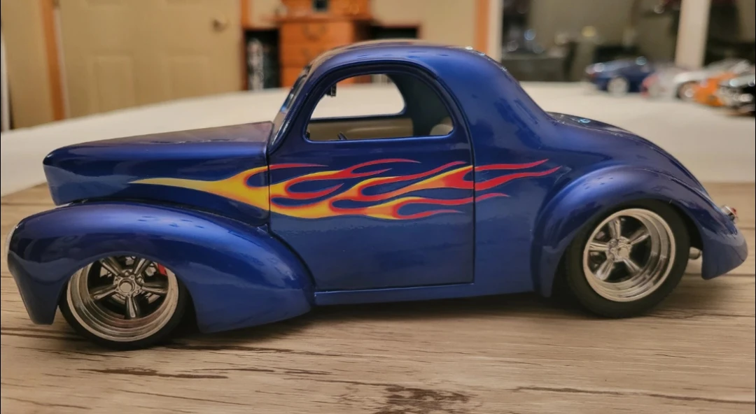 Blue Willys 1941 Coupe Diecast Car - photo 5