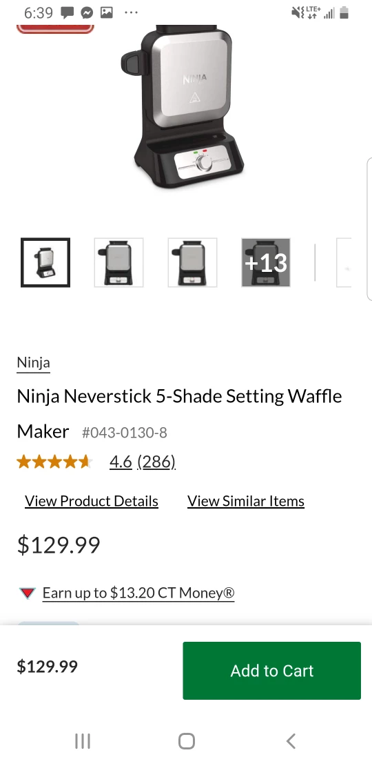 Ninja Neverstick Belgian Waffle Maker - Like New! - photo 3