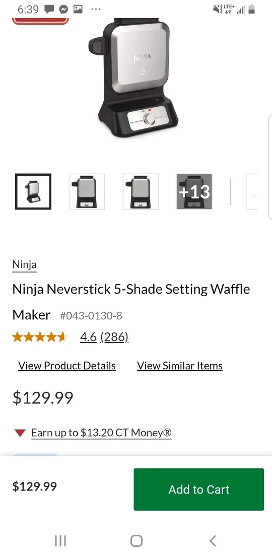 Ninja Neverstick Belgian Waffle Maker - Like New! image indicator(3)