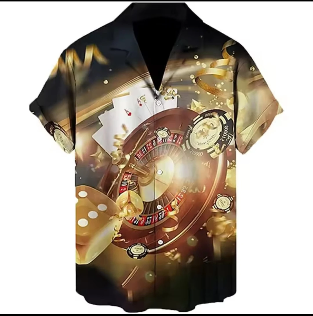 Casino Print Short Sleeve Shirt