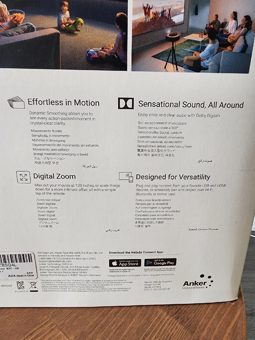 Anker Nebula Cosmos Full HD, Android TV Projector image indicator(10)