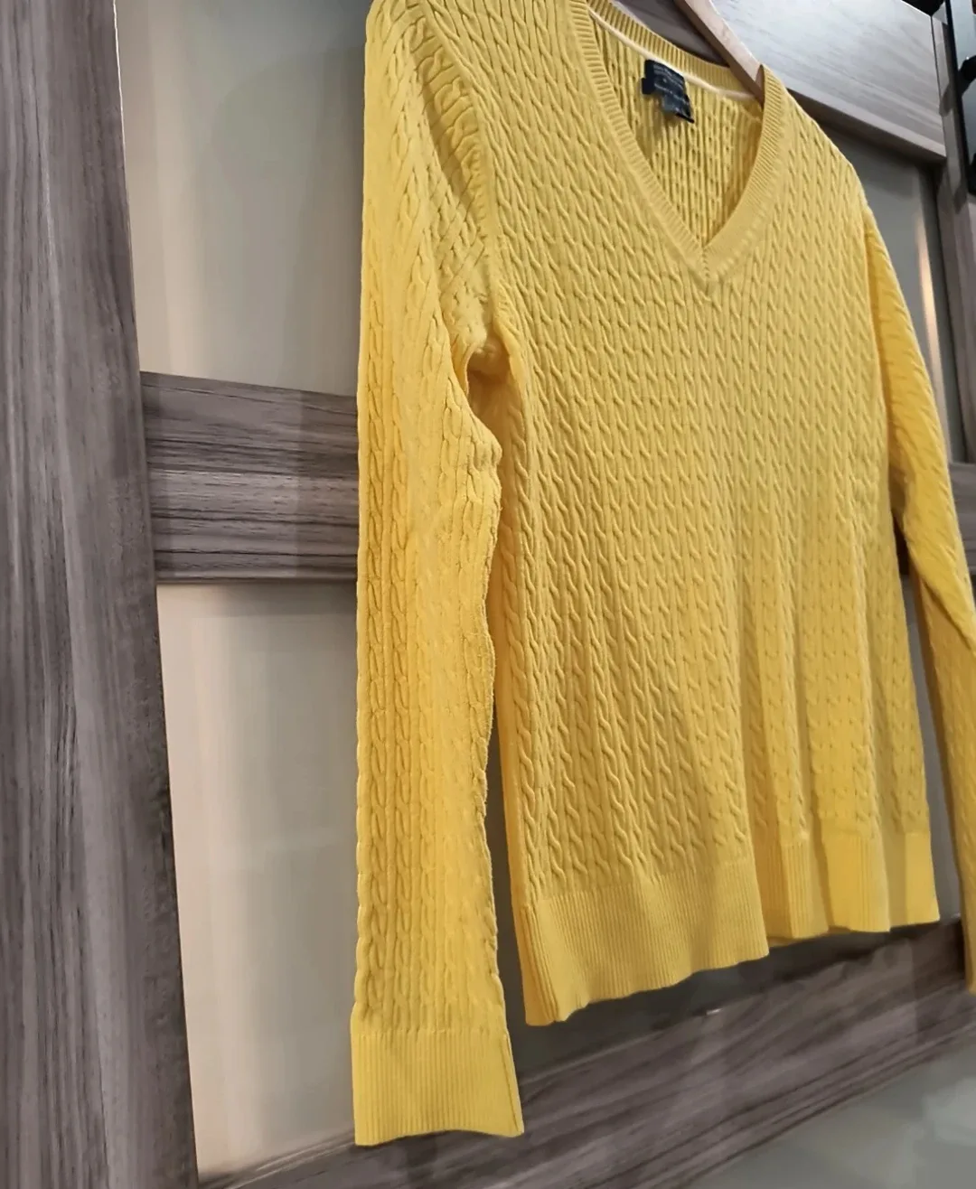 Tommy Hilfiger Yellow Cable Knit Sweater image indicator(4)